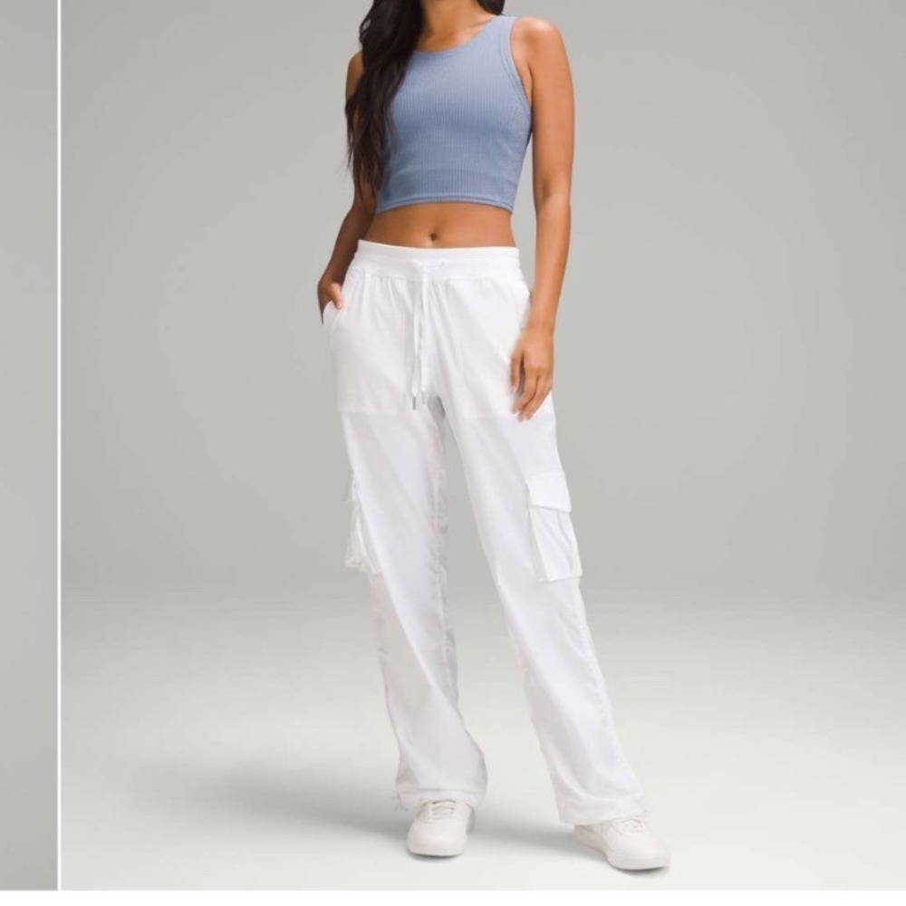 NWT Lululemon Ribbed Softstreme Crop Tank Women 4 Oasis Blue Activewear Casual